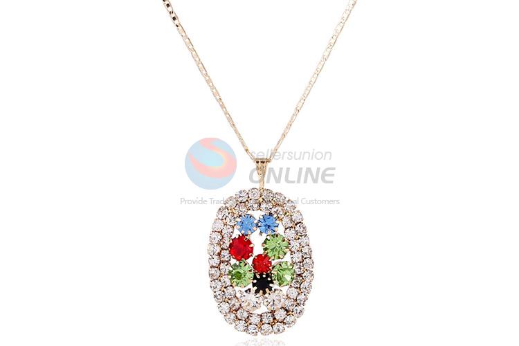 Customized wholesale colorful rhinestone necklace&earrings set