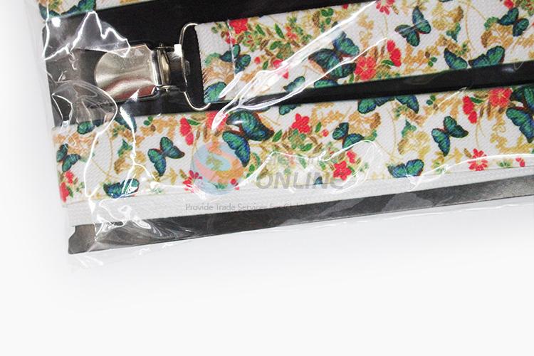 Good Quanlity Butterfly Printing Adjustable Suspenders For Woman