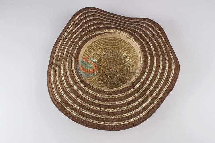 Wholesale Price Big Brim Straw Hat Beach Paper Straw Hat