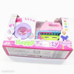 Top Selling Simulation Roller Washing Machine + Ironing Toys Children Play House Games Tool