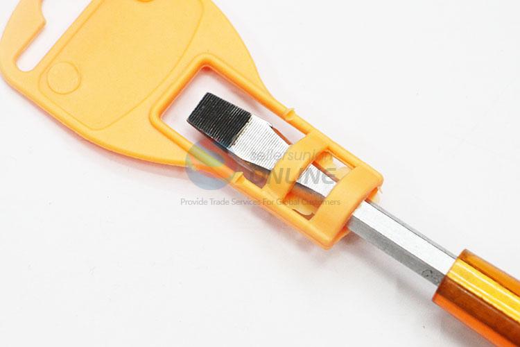 Wholesale Red Color Plastic Handle Slottted Screwdriver with Protective Cover