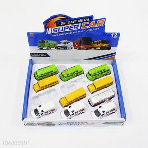 Best Selling 12pcs Mini Simulation Alloy Pull-back Car Children Toy Car