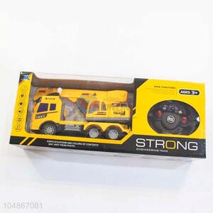 Best Sale Yellow Color Remote Control Engineering Vehicle Model Toys