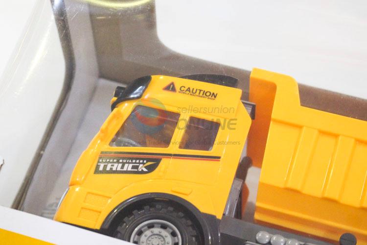 New Arrival Yellow Color Plastic Technical Vehicle Toys For Kids