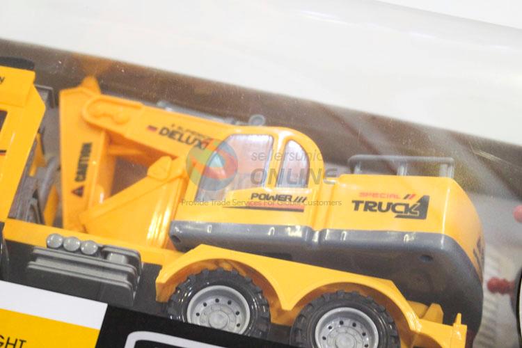 Creative Supplies Yellow Color Plastic Technical Vehicle Toys For Kids