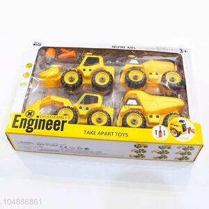 Promotional Custom Yellow Color Four Different Style Removable Technical Vehicle Set