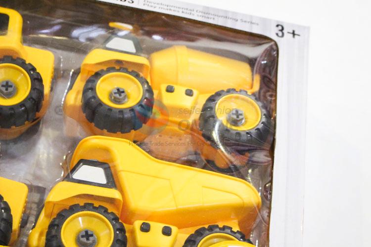 Promotional Custom Yellow Color Four Different Style Removable Technical Vehicle Set