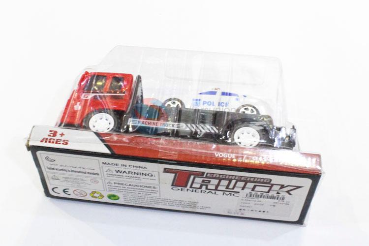 Wholesale Supplies Red Color Inertia Truck with Police Car