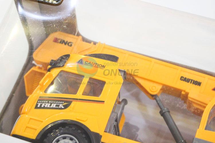 Normal Low Price Yellow Color Plastic Technical Vehicle Toys For Kids