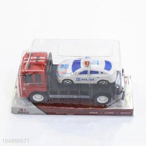 Wholesale Supplies Red Color Inertia Truck with Police Car