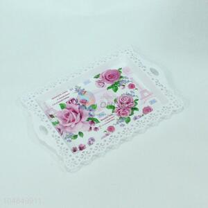 Cheap good quality plastic flower pattern <em>salver</em>