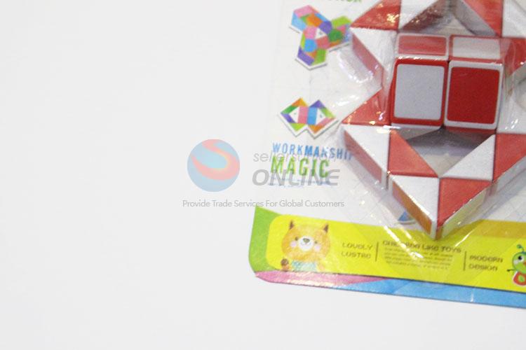 Top Quality Red and White Color Educational Speed Lock Shaped Toys Twist Cube Puzzle Toys