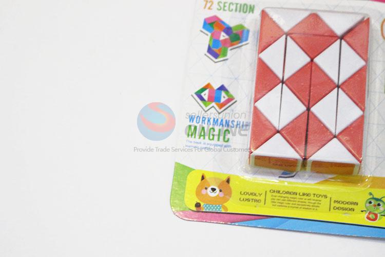 Portable Red and White Color Educational Speed Square Shaped Toys Twist Cube Puzzle Toys