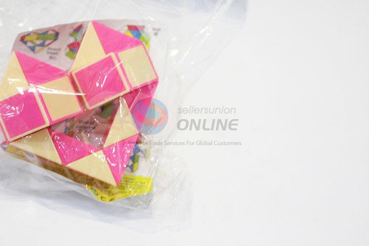 New Arrival Wholesale Yellow and Pink Educational Speed Heart Shaped Toys Twist Cube Puzzle Toys