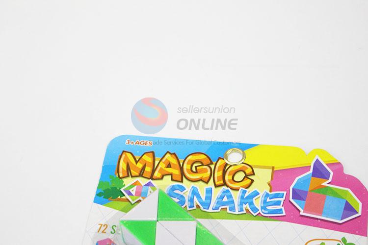 Hot Sale Green and White Color Educational Speed Magic Snake Toys Twist Cube Puzzle Toys