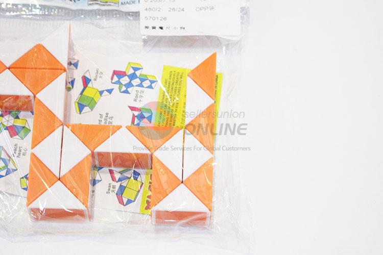 Professional Orange and White Color Educational Speed Magic Dog Toys Twist Cube Puzzle Toys