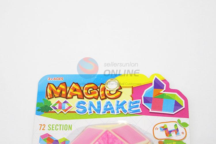 Factory Hot Sell Yellow and Pink Color Educational Speed Magic Toys Twist Cube Puzzle Toys