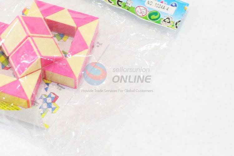 Good Quality Yellow and Pink Color Educational Speed Magic Toys Twist Cube Puzzle Toys