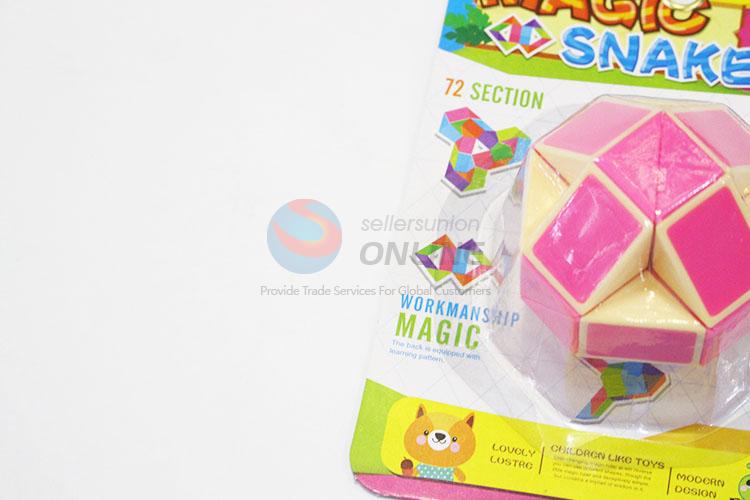 Factory Hot Sell Yellow and Pink Color Educational Speed Magic Toys Twist Cube Puzzle Toys