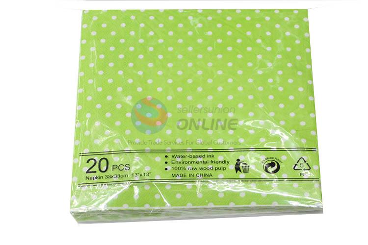 20pcs/Set Four Colors Dots Eco-friendly Printed Paper Napkins Set