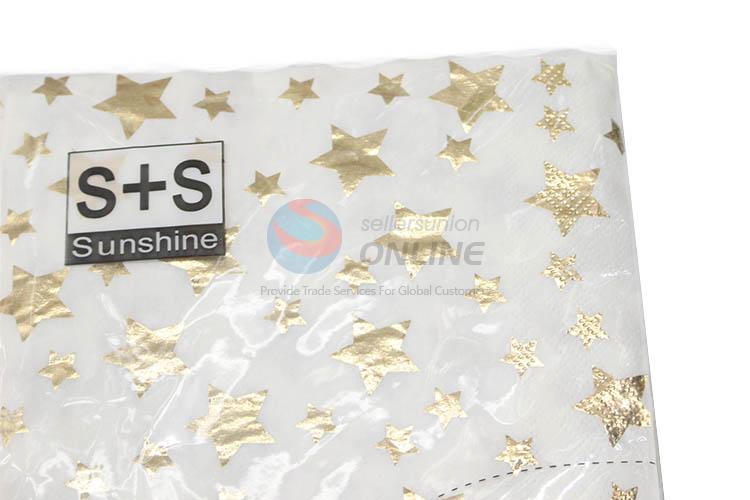 Two Styles Gold Blocking Paper Napkins Festive & Party Tissue