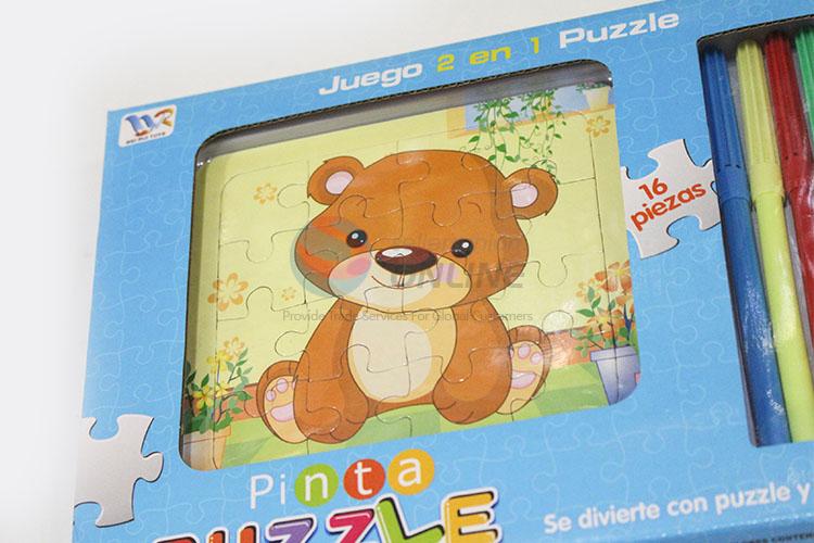 Best Sale Bear Doodle Puzzle Painting Puzzle Children Educational Toy