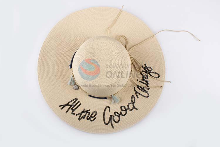 Good quality straw hat panama summer beach hat for women