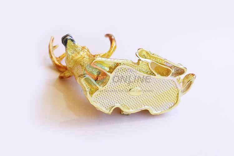 Wholesale Unique Design Cute Deer Metal Alloy Jewelry Trinket Box