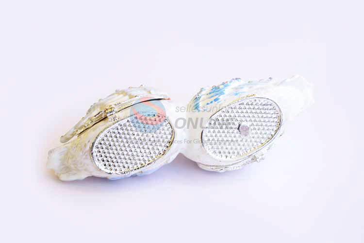 Delicate Design Swan Shape Metal Trinket Jewelry Packaging Jewelry Box