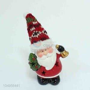 Cute Santa Claus Shape Ceramics Crafts with Light