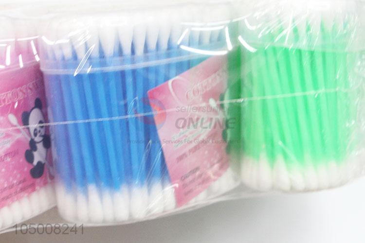 Simple Style 6 Bottles Plastic Handle Cotton Swabs