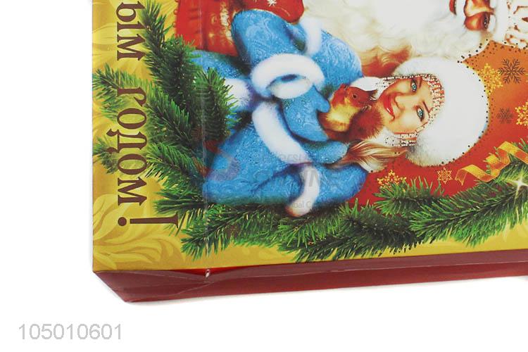 Factory OEM Chrismtas pattern paper gift bag with handle