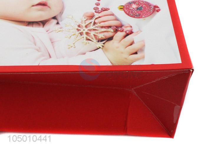 Factory sales Chrismtas baby paper gift bag with handle