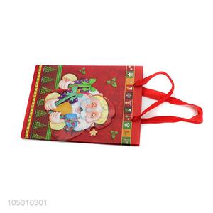 Made in China Chrismtas pattern paper gift bag with handle