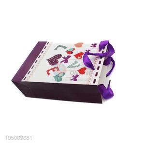 High grade custom printed ivory board gift bag with handle