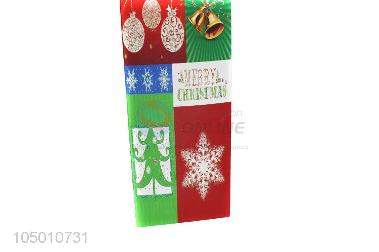 Factory supply Chirstmas style wine bottle gift bag