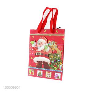 Top sale Chrismtas pattern paper gift bag with handle