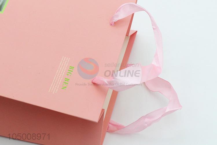 Premium quality recycled paper shopping gift bag with handle