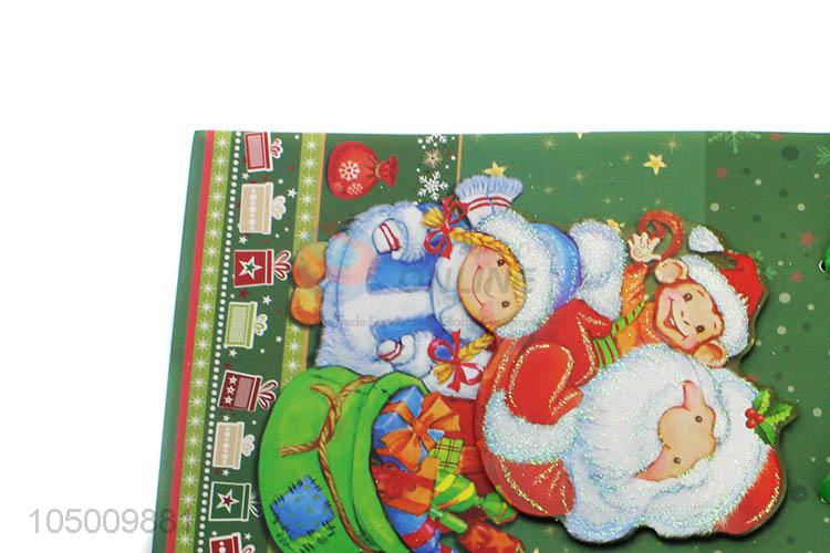 Bottom price Chrismtas pattern paper gift bag with handle