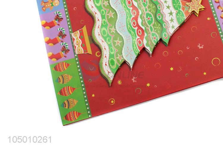 High sales Chrismtas pattern paper gift bag with handle