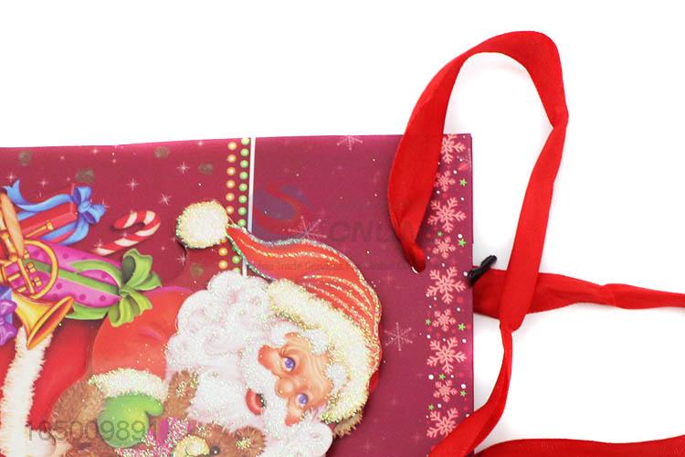 Latest design Chrismtas pattern paper gift bag with handle