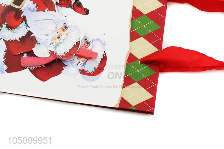 Wholesale premium quality Chrismtas pattern paper gift bag with handle