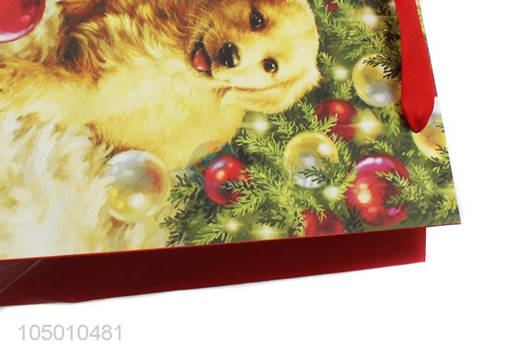 Good quality Chrismtas pattern paper gift bag with handle