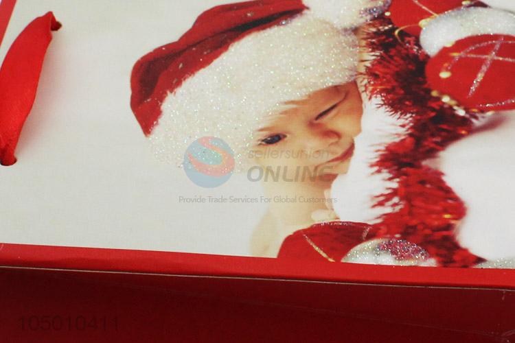 Factory directly sell Chrismtas baby paper gift bag with handle