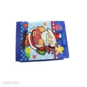 Factory promotional Chrismtas pattern paper gift bag with handle