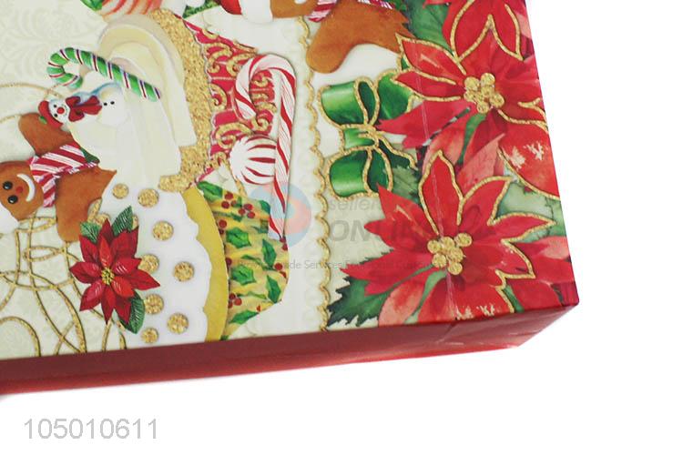 Manufacturer directly supply Chrismtas pattern paper gift bag with handle