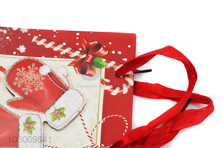 Top quality cheap Chrismtas pattern paper gift bag with handle