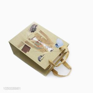 Factory promotional printed ivory board gift bag with handle