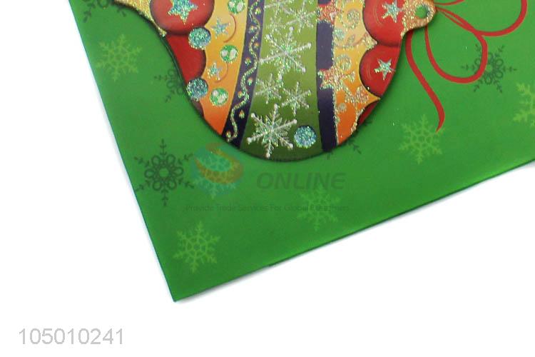 Promotional products Chrismtas pattern paper gift bag with handle