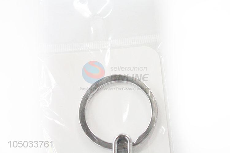 Simple Style Round Shaped Zinc Alloy Key Chain Key Ring with Photo Frame